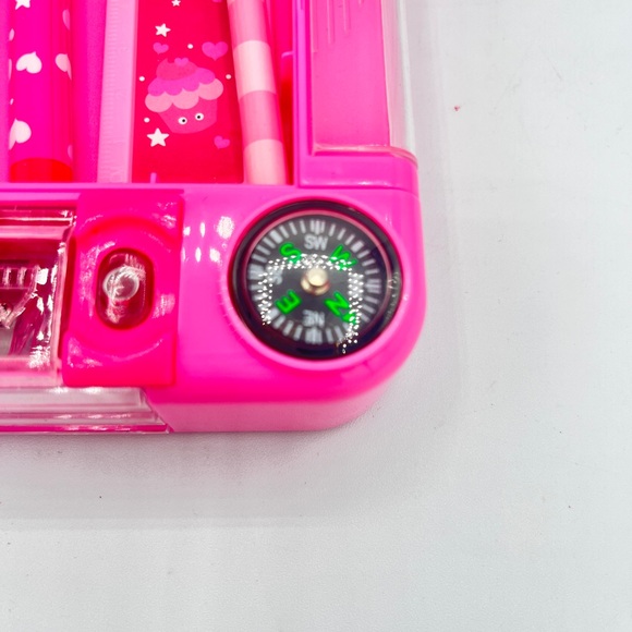 Tinc Mallo Character Pop Out Pencil Case Pink Pop Out Compartment push button - Picture 8 of 12